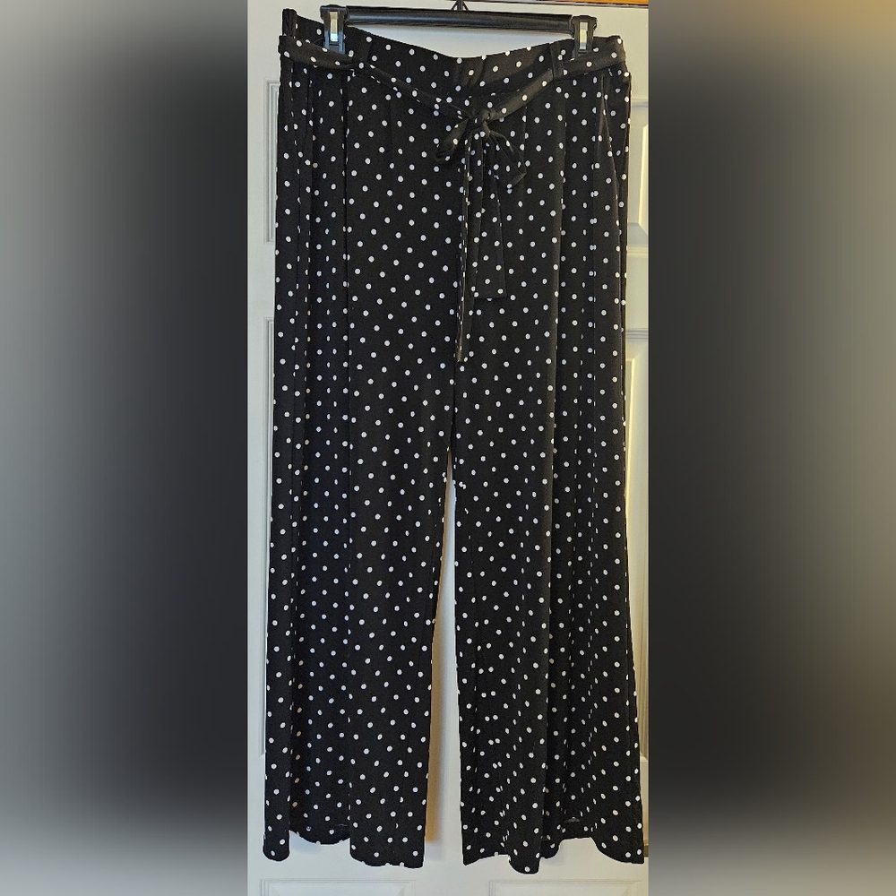 Torrid Black and White Polka Dot Pants